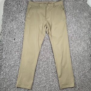 Rhone Commuter Pants Men's Size 33 Beige Stretch Chino Preppy Golf Business